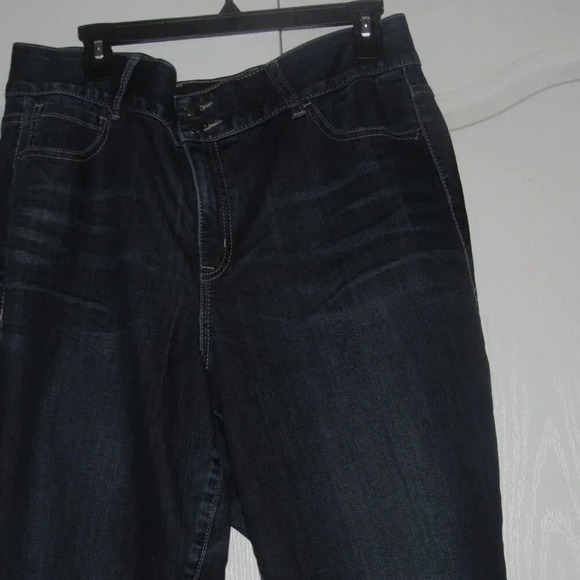 LANE BRYANT Tighter Tummy High Rise Skinny Dark Wash Jeans Size 18 Short - Picture 2 of 6